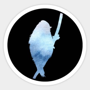 Bird - Ocean Blue Silhouette Sticker